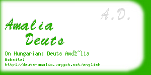 amalia deuts business card